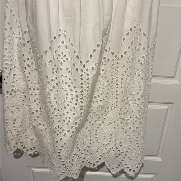 Anthropologie White Eyelet Midi Dress - Picture 13 of 15